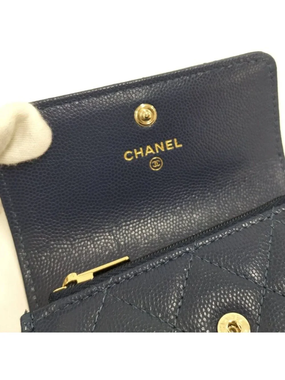 Chanel Coin Case Card Navy